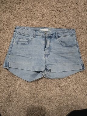 Light Wash Stretch Shorts